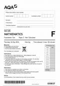 AQA GCSE MATHEMATICS FOUNDATION TIER PAPER 1 2024 (8300/1F:Non-Calculator)