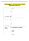 CHEM 120 WEEK 4 MIDTERM EXAM , CHEM120 Week 8 Final Exam(LATEST)-CHAMBERLAIN COLLEGE OF NURSING (8 VERSIONS)