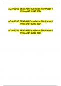 AQA GCSE BENGALI Foundation Tier Paper 4  Writing QP JUNE 2024