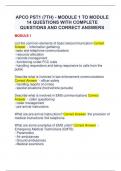 APCO PST1 (7TH) - MODULE 1 TO MODULE  14 QUESTIONS WITH COMPLETE  QUESTIONS AND CORRECT ANSWERS