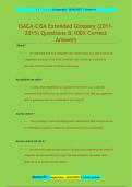 ISACA-CISA Extended Glossary (2011- 2015) Questions & 100% Correct  Answers