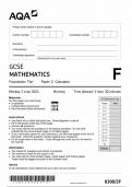 AQA GCSE MATHEMATICS FOUNDATION TIER PAPER 2 2024 (8300/2F: Calculator)