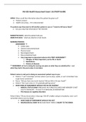 NU 325 Health Assessment Exam 1 & STUDY GUIDE