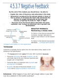 Negative feedback notes for GCSE AQA Biology