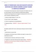 NURS 615 PHARM EXAM 2 2024-2025 EXAM WITH UPDATED  QUESTIONS AND VERIFIED ANSWERS (ALREADY GRADED  A+) MARYVILLE UNIVERSITY 