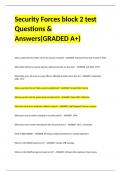 Security Forces block 2 test Questions & Answers(GRADED A+)