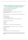 Adult Gero And FNP Review-Dunphy, Brown Exam 1- 185 Verified Questions And Answers Rated A+