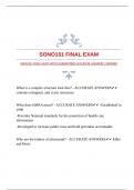 SONO101 FINAL EXAM WITH GUARANTEED ACCURATE ANSWERS |VERIFIED