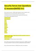 Security forces test Questions & Answers(RATED A+)