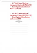 IS-700.a National Incident Management System (NIMS), I-700 Latest Updated Examination Study Guide 2024