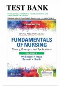 Test Bank For Fundamentals of Nursing Theory Concepts and Applications 4th Edition By Judith M Wilkinson, Leslie S Treas, Karen L Barnett , Mable H Smith 9780803676862 ALL Chapters 