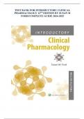 TEST BANK FOR INTRODUCTORY CLINICAL PHARMACOLOGY 12TH EDITION BY SUSAN M FORD/COMPLETE GUIDE 2024-2025