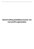 Samenvatting Managerial Economics of Non-Profit Organizations, volledige samenvatting voor het zelfstudie-vak