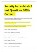 Security forces block 3 test Questions 100% Correct!!