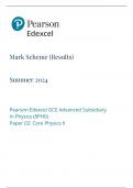 EDEXCEL AS LEVEL PHYSICS PAPER 1 AND 2 2024 WITH MARK SCHEME