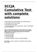 SCCJA Cumulative Test with complete solutions