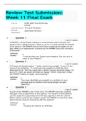 Nurs 6540 final exam week 11 correct questions and answers