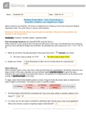 Gizmos; Unit Conversions 2 - Scientific Notation and Significant Digits_2021 Already Graded A