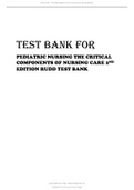 Test Bank Pediatric Nursing The Critical Components of Nursing Care 2nd Edition Kathryn Rudd.docx from NURSING HEALTH ASS at University of Phoenix.