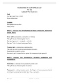 FOUNDATIONS OF SOUTH AFRICAN LAW FLS 1502 SUMMARY FOR EXAM