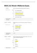 BIOS 242 Week 4 Midterm Exam (GRADED A) Questions and Answer Solutions | Download To Score An A.