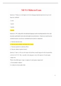 NR511 Midterm Exam (5 Versions, Latest-2021) / NR 511 Midterm Exam / NR511 Week 4 Midterm Exam/ NR 511 Week 4 Midterm Exam: Differential Diagnosis and Primary Care Practicum: Chamberlain College of Nursing |250 Correct Q & A |