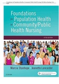 Foundations for Population Health in Community Public Health Nursing 5th Edition Stanhope Test Bank