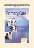 TEST BANK FOR PRIMARY CARE ART AND SCIENCE OF ADVANCED PRACTICE NURSING – AN INTERPROFESSIONAL APPROACH 6TH EDITION By Debera J. Dunphy, Lynne M ||Latest Edition|| ANSWER KEY