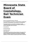 Minnesota State Board of Cosmetology, Nail Technician Exam