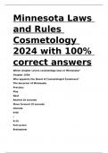 Minnesota Laws and Rules Cosmetology 2024 with 100- correct answers