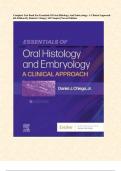 Complete Test Bank For Essentials Of Oral Histology And Embryology: A Clinical Approach 6th Edition By Daniel J. Chiego | All Chapter| Newest Edition