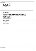 A-level FURTHER MATHEMATICS 7367/3S