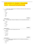 NURS-6501N-43--Module 2 Knowledge Check-- Advanced Pathophysiology