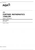 AS FURTHER MATHEMATICS 7366/2M