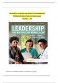 TEST BANK For Leadership and Nursing Care Management, 7th Edition By Diane Huber, M. Lindell Joseph| Verified Chapter's 1 - 26 | Complete Newest Version