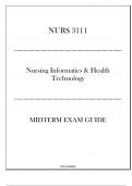 (WU) NURS 3111 Nursing Informatics & Health Technology - Midterm Exam Guide 20242025