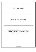 (WU) NURS 3025 Health Assessment - Midterm Exam Guide 20242025