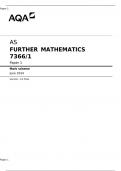 AS FURTHER MATHEMATICS 7366/1