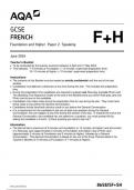 AQA GCSE french8658 SF TN French  2Apr24to17May 2024