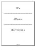 CPN Certification - All Sections - Pre Test Q & S 20242025.