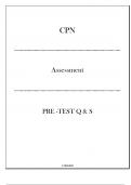 CPN Certification - Assessment - Pre Test Q & S 20242025