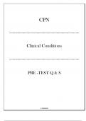 CPN Certification - Clinical Conditions - Pre Test Q & S 20242025.