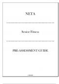 NETA Personal Trainer - Senior Fitness - Preassessment Guide 20242025.