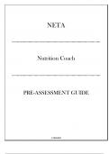 NETA Personal Trainer - Nutrition Coach - Preassessment Guide 20242025