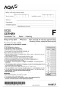 AQA GCSE german8668 LF question paper German  10May 2024