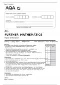 AS FURTHER MATHEMATICS Paper 2 Statistics