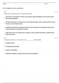 BSC 108 Kennedy Exam 3 - University of Alabama (Questions With Complete Solutions) Graded A+