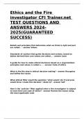 Fire Investigator - Part 2 TEST QUESTIONS AND ANSWERS 2024-2025(GUARANTEED SUCCESS)