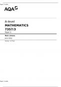 A-level MATHEMATICS 7357/3