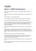 NR509 Week 2 -- HEENT & Respiratory Exam Questions and Answers 2024/2025( A+ GRADED 100% VERIFIED).